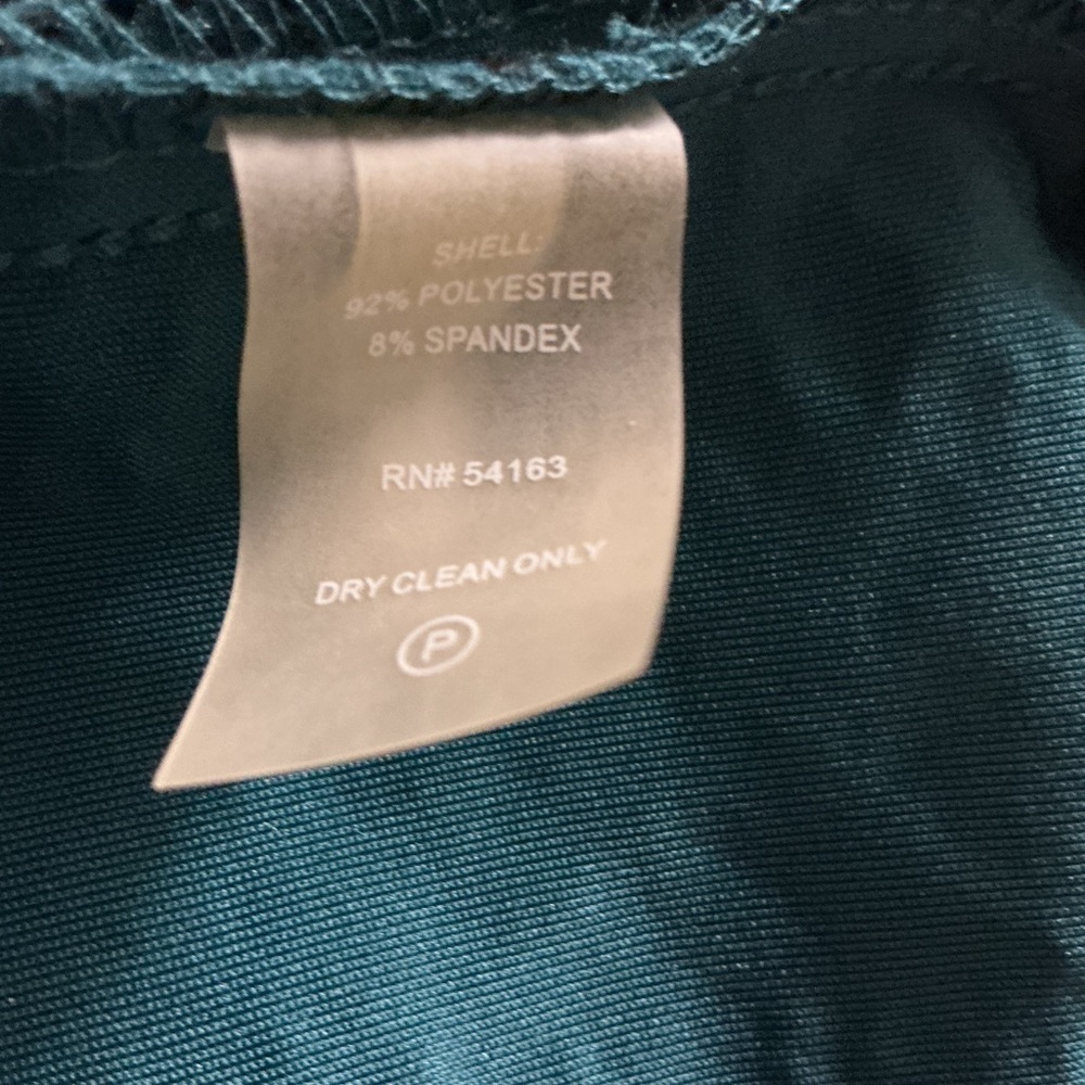 Calvin Klein Black and Teal velvet Midi Dress‎ size 12 - Picture 5 of 9